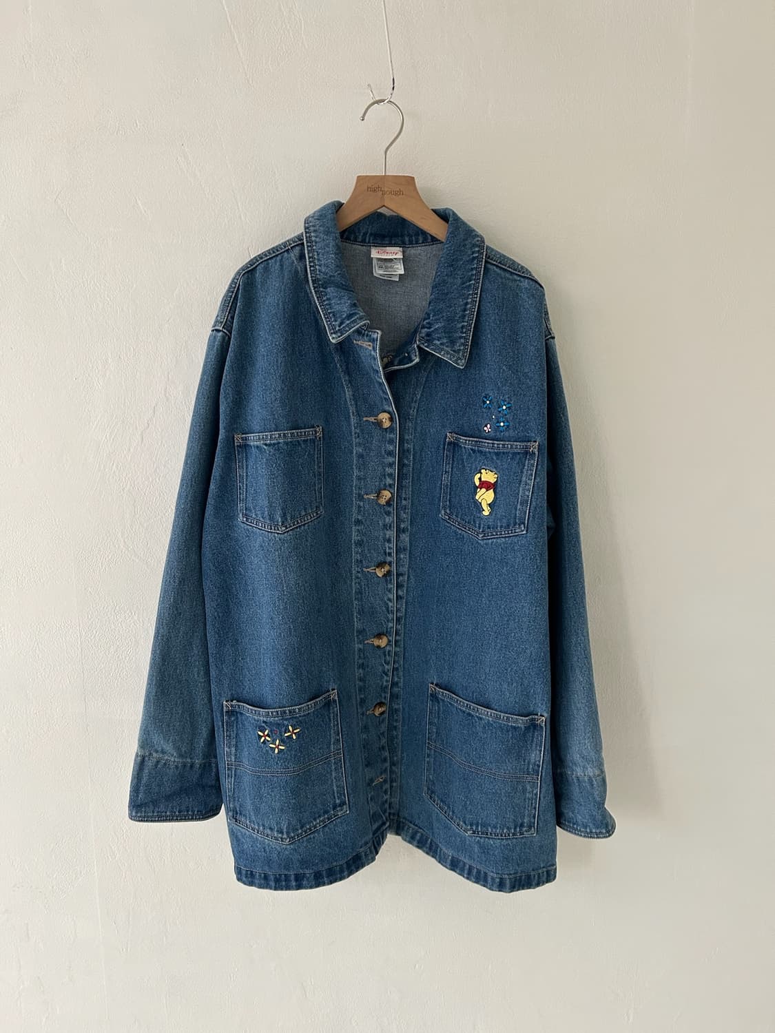 90's Disney store Pooh Denim Chore jacke 상품이미지1