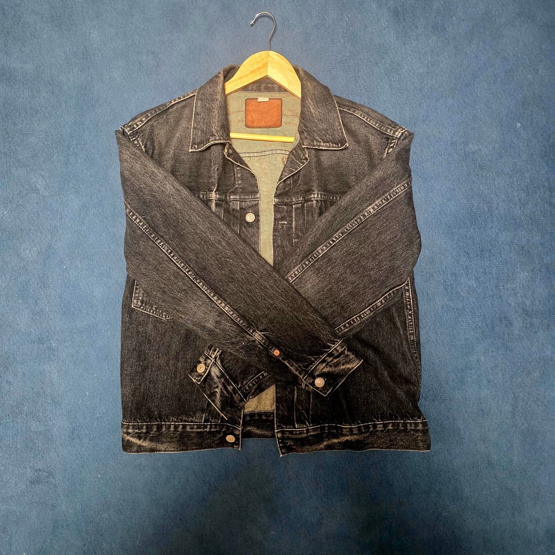 슈가케인 14.25Oz 워싱 블랙 데님 2세대 자켓 (42) 상품이미지2