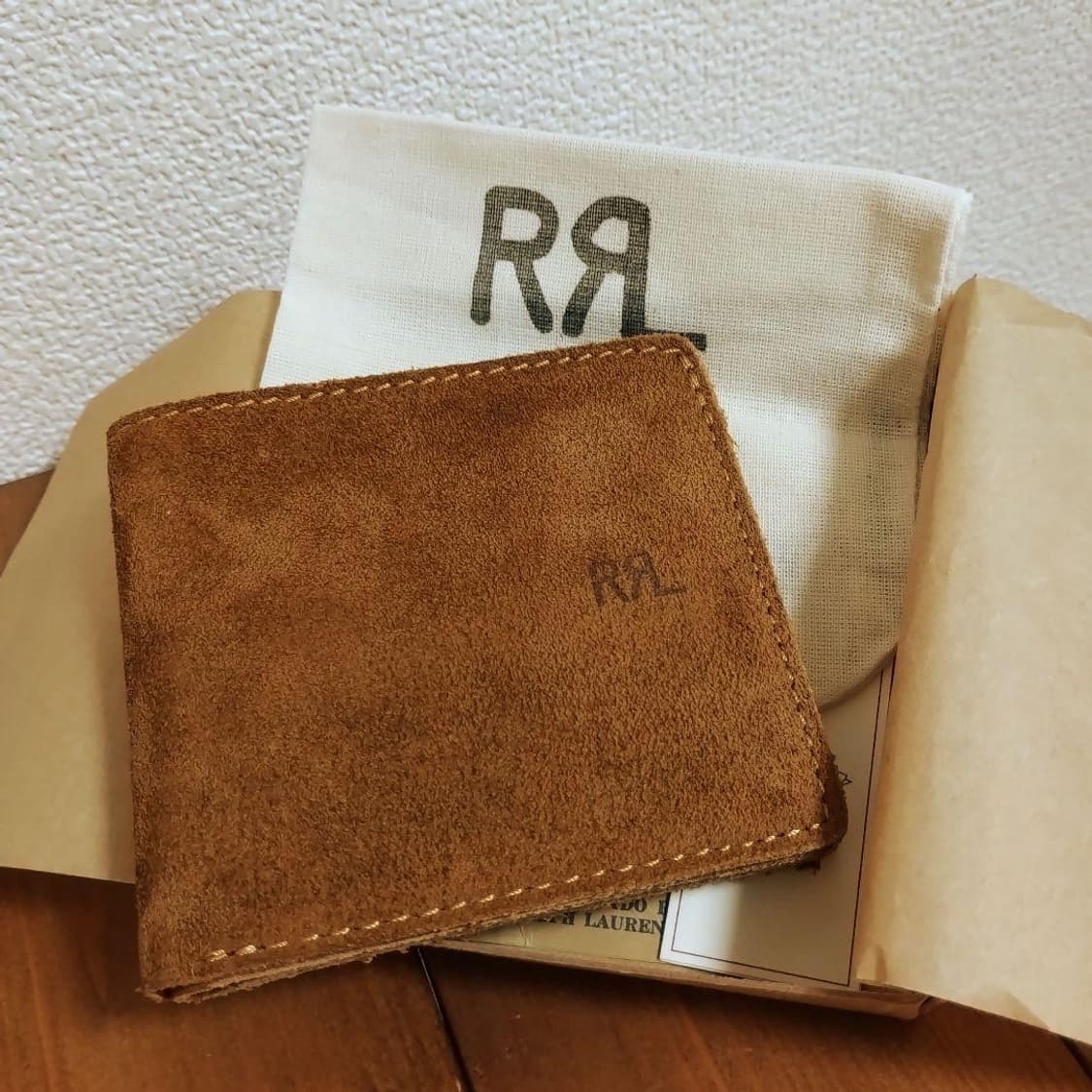 RRL 러프아웃스웨이드 반지갑 상품이미지1