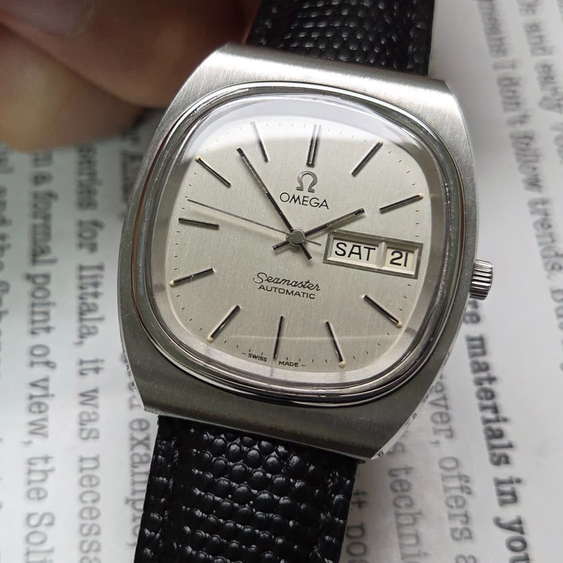 빈티지 오메가 씨마스터 테레비 데이데이트 순정 실버판 (일자형 러그 ve 상품이미지10