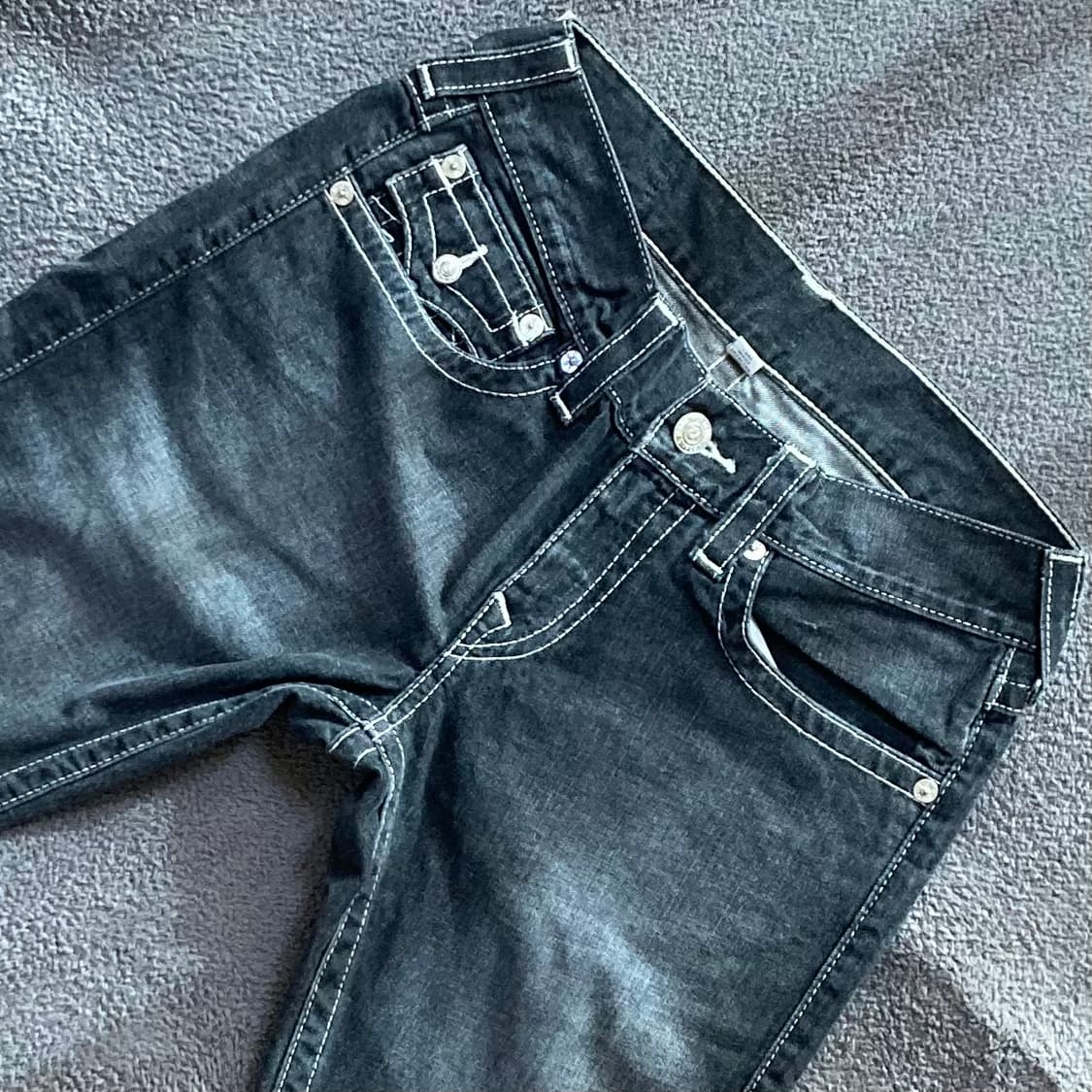 트루 릴리전 SKINNY 블랙진 SEAT 상품이미지3