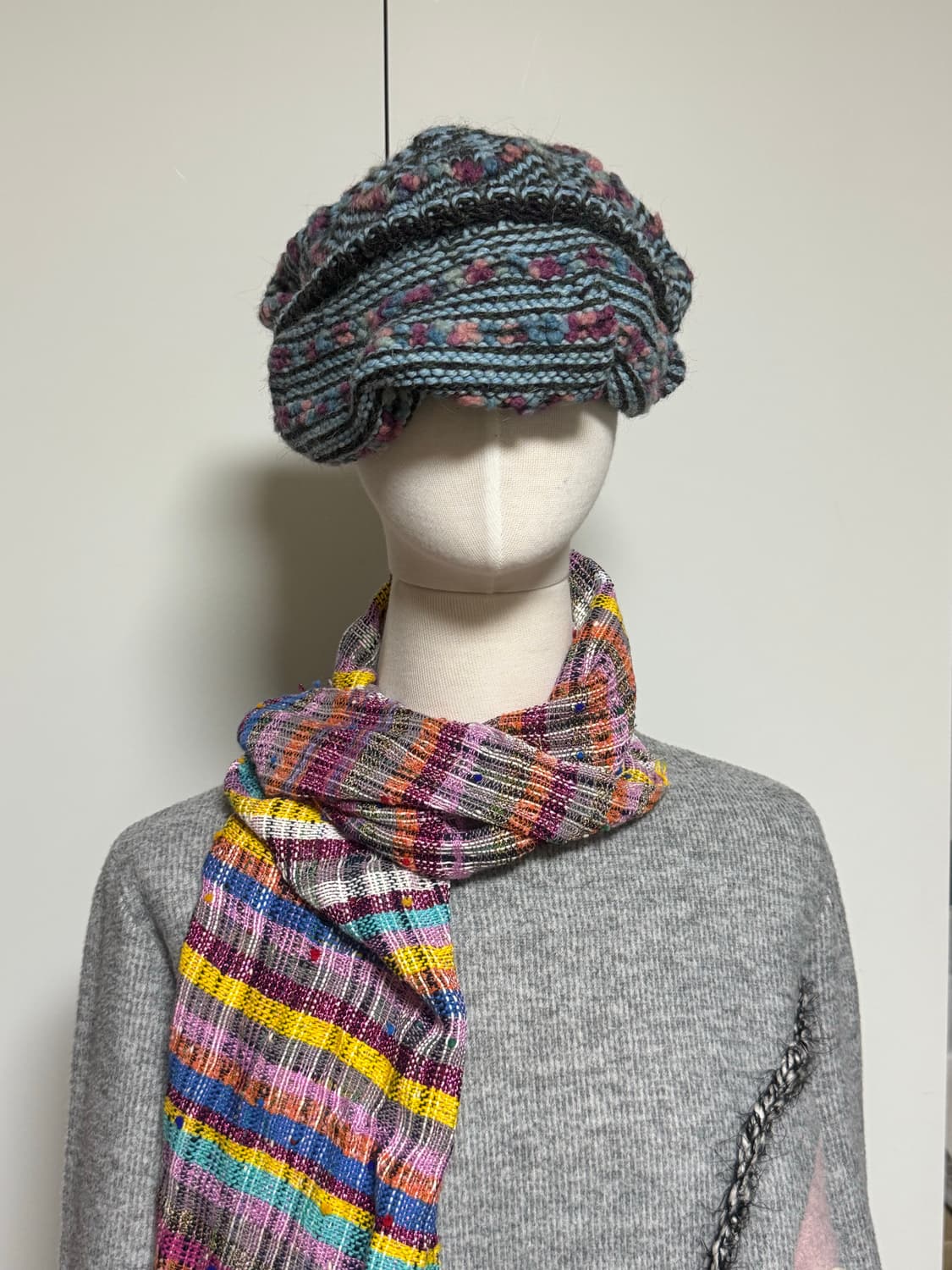 JPN vtg rainbow 머플러 상품이미지6