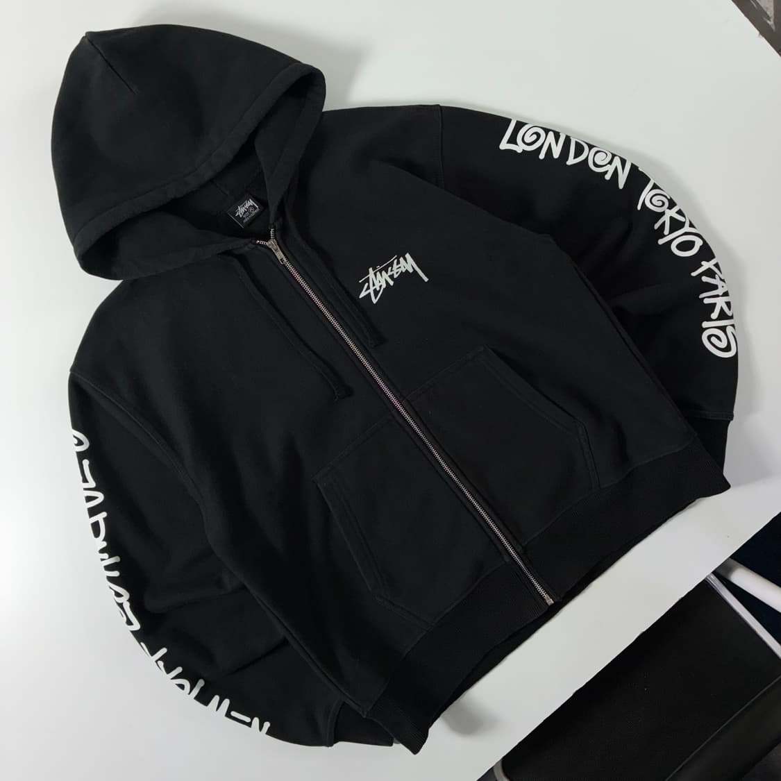 Stussy  스투시 코튼 빅 시티 블랙 후드티  상품이미지2