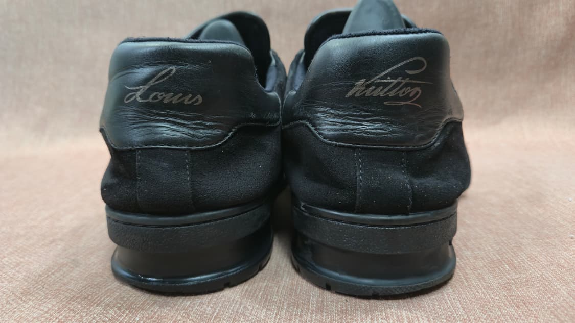 루이비통 정품 285mm-  블랙 스웨이드 스니커즈 9 2/1 상품이미지5