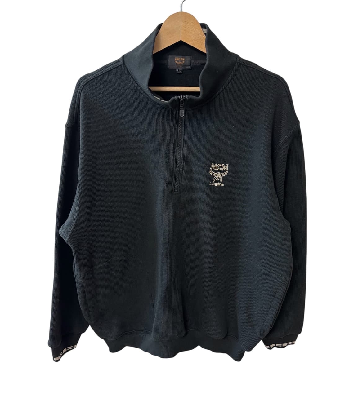 MCM 크루넥 반집업 스웨터 상품이미지1