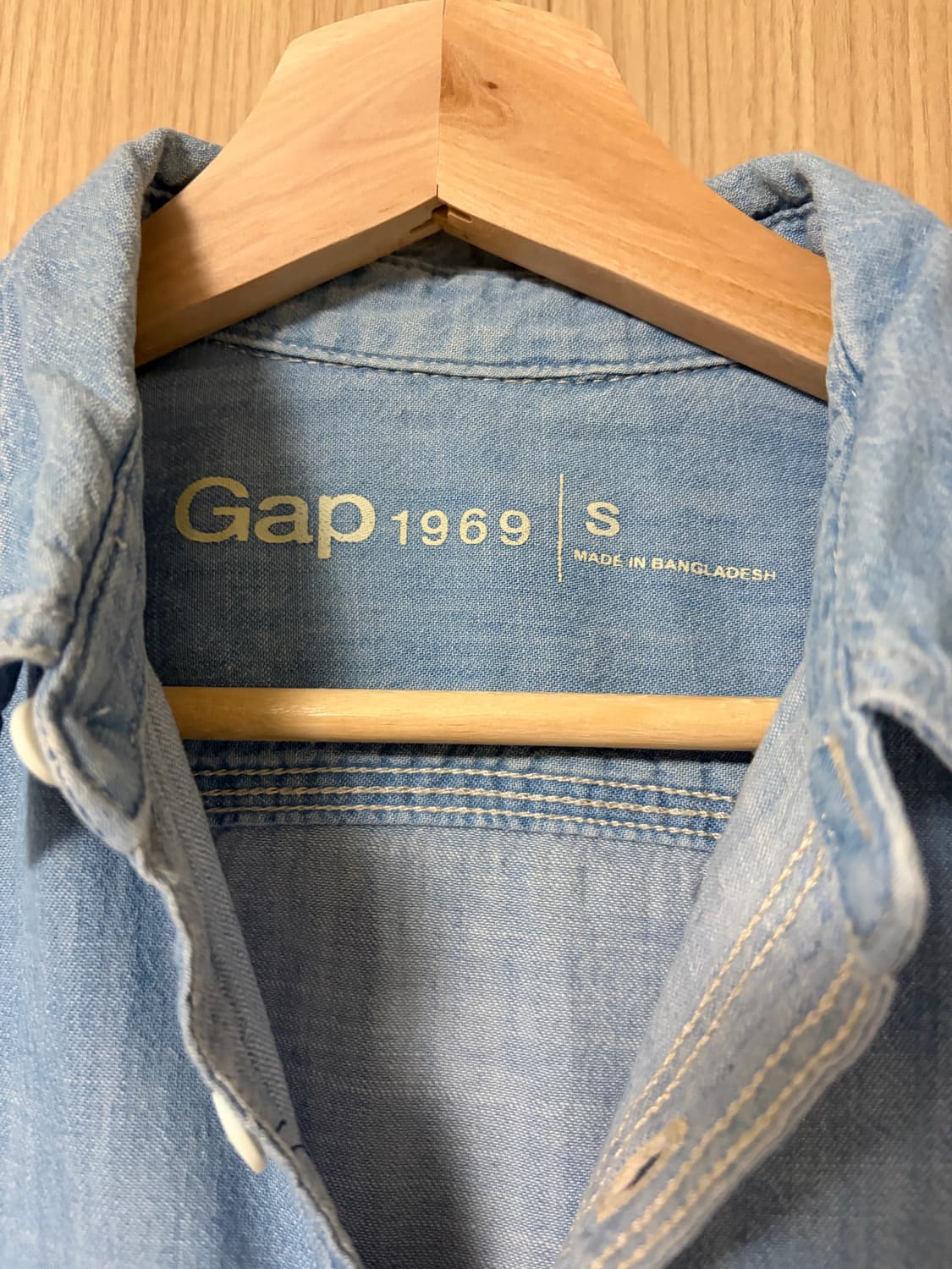 GAP 샴브레이 아이코닉 워커셔츠 (S) 상품이미지3