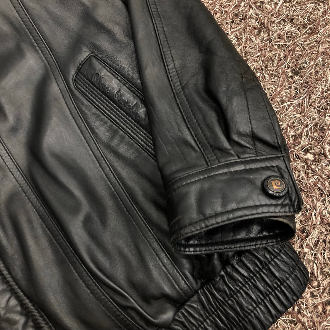 피에르가르뎅 양가죽 봄버 레더 가죽 자켓  상품이미지4