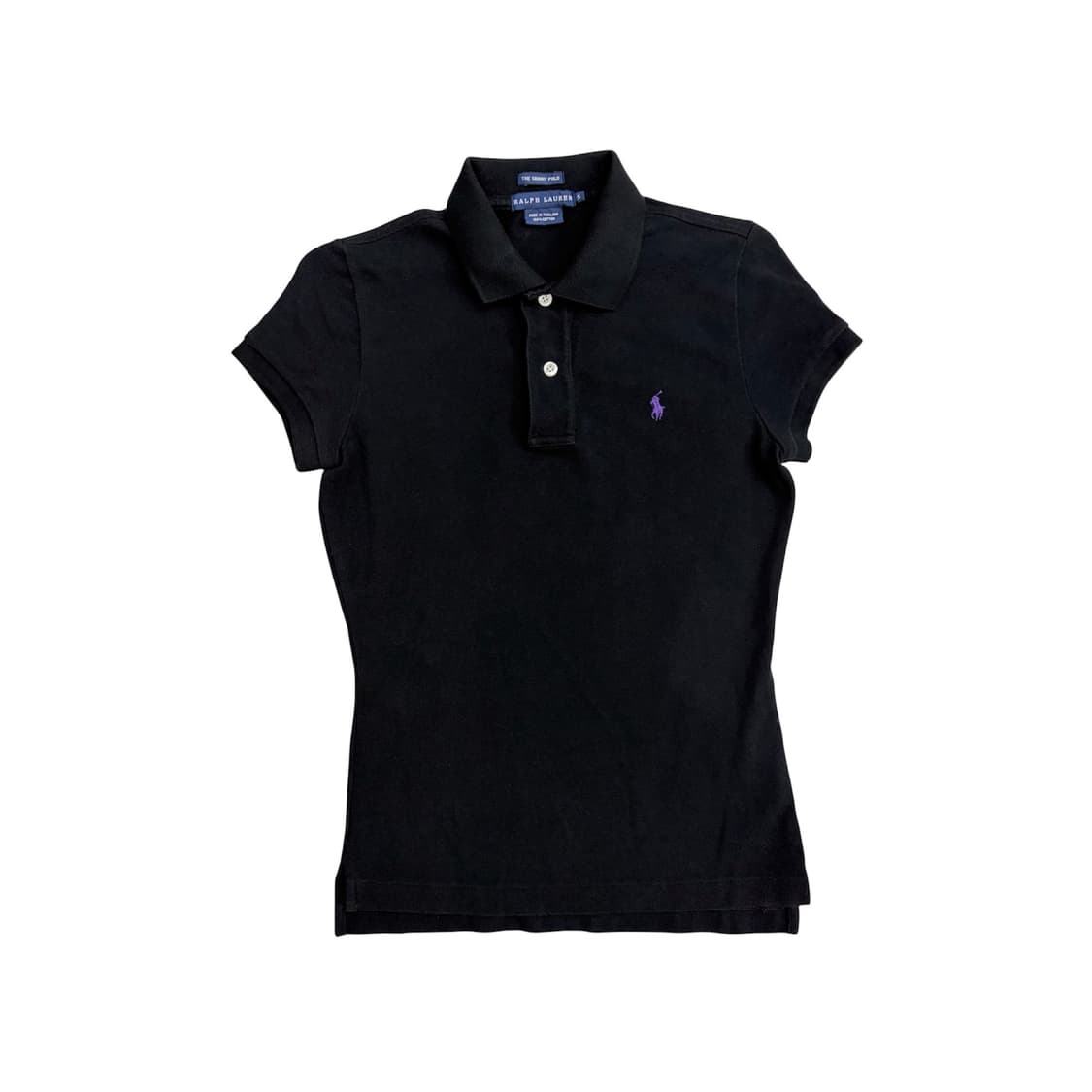 폴로 랄프로렌 여성 블랙 반팔 카라티 티셔츠 S 상품이미지1