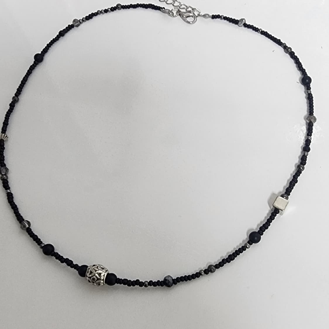 남자 실버 투 포인트 목걸이 상품이미지2