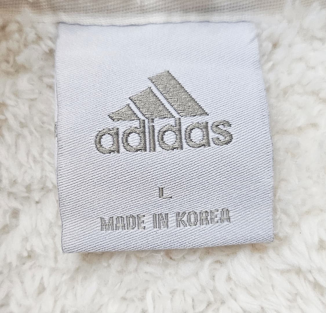 (100)L☆우주매물☆ 아디다스 블랙핑크 로제 [흰검] 쉐르파 퍼 후리스 상품이미지3