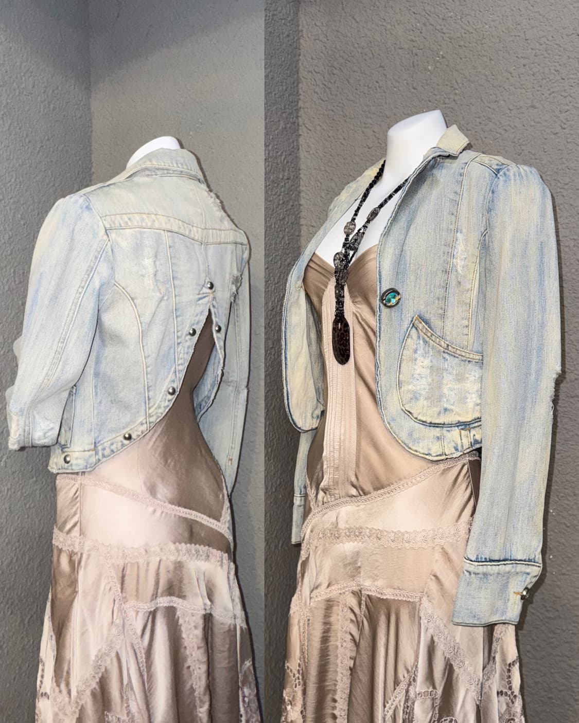 걸스 디테일 데님블레이저 상품이미지1