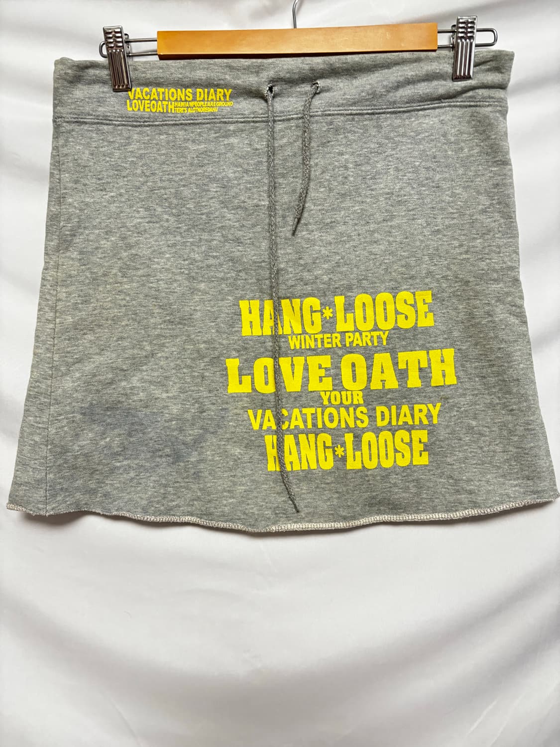 빈티지 그레이 밴딩 미니 스커트 상품이미지5