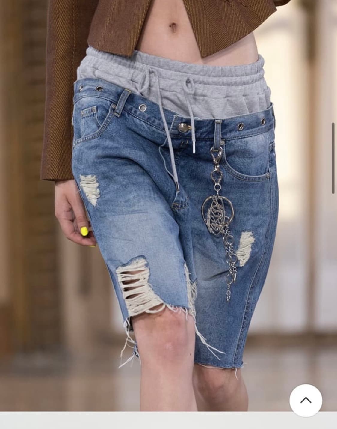 앤더슨벨 denny sweat waist damaged shorts 상품이미지2