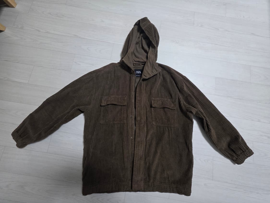 자라 코듀로이 후드 셔츠 자켓 M(100)사이즈 상품이미지1