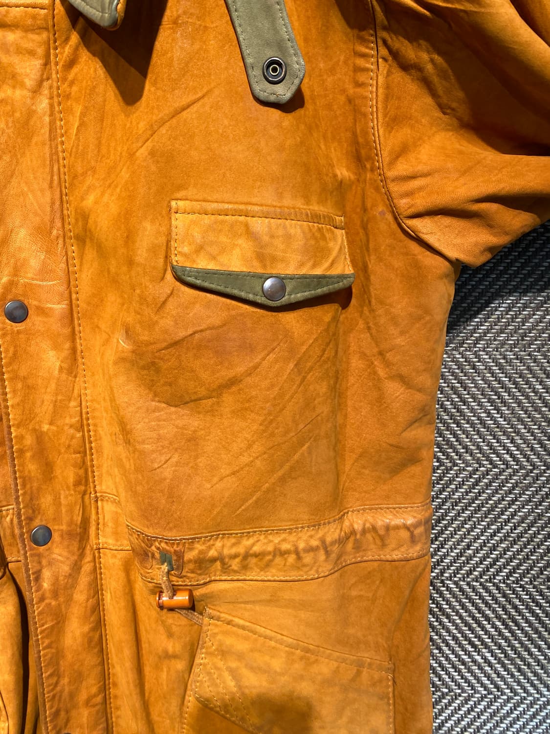 80s 오스트레일리아 레더 필드 자켓 상품이미지4