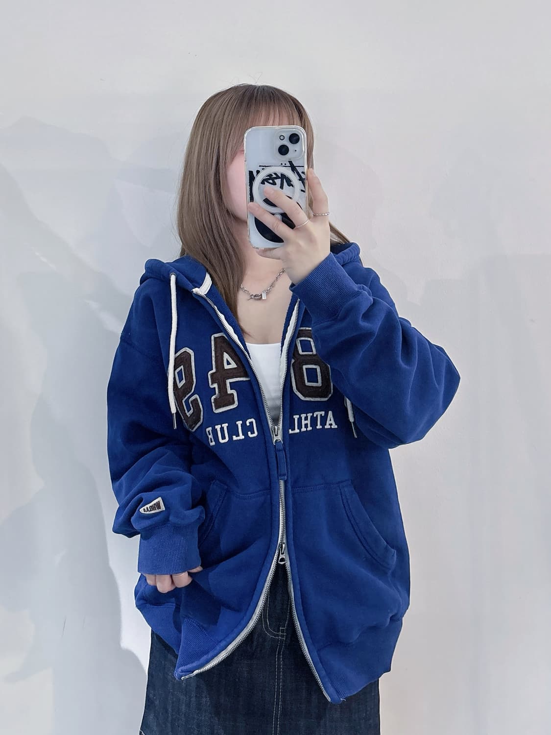 후아유 빅로고 투웨이 후드집업 상품이미지1