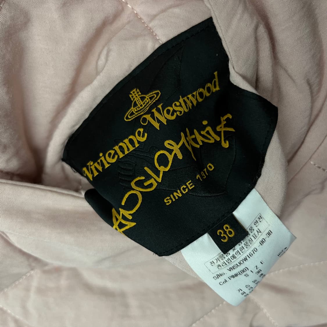 비비안 웨스트우드 ORB 자수 로고 리버시블 딸기우유 자켓 ( 중고 매물 상품이미지7