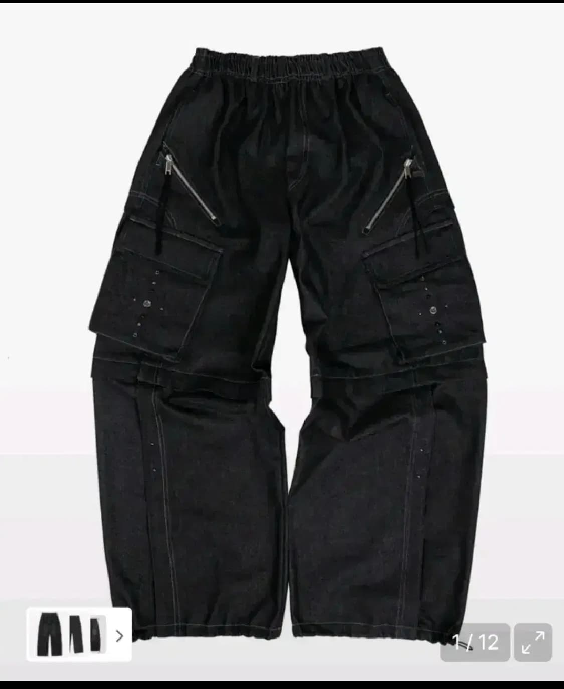 RSSC x 포그 서비스 블랙 색상 카고 데님팬츠 상품이미지1