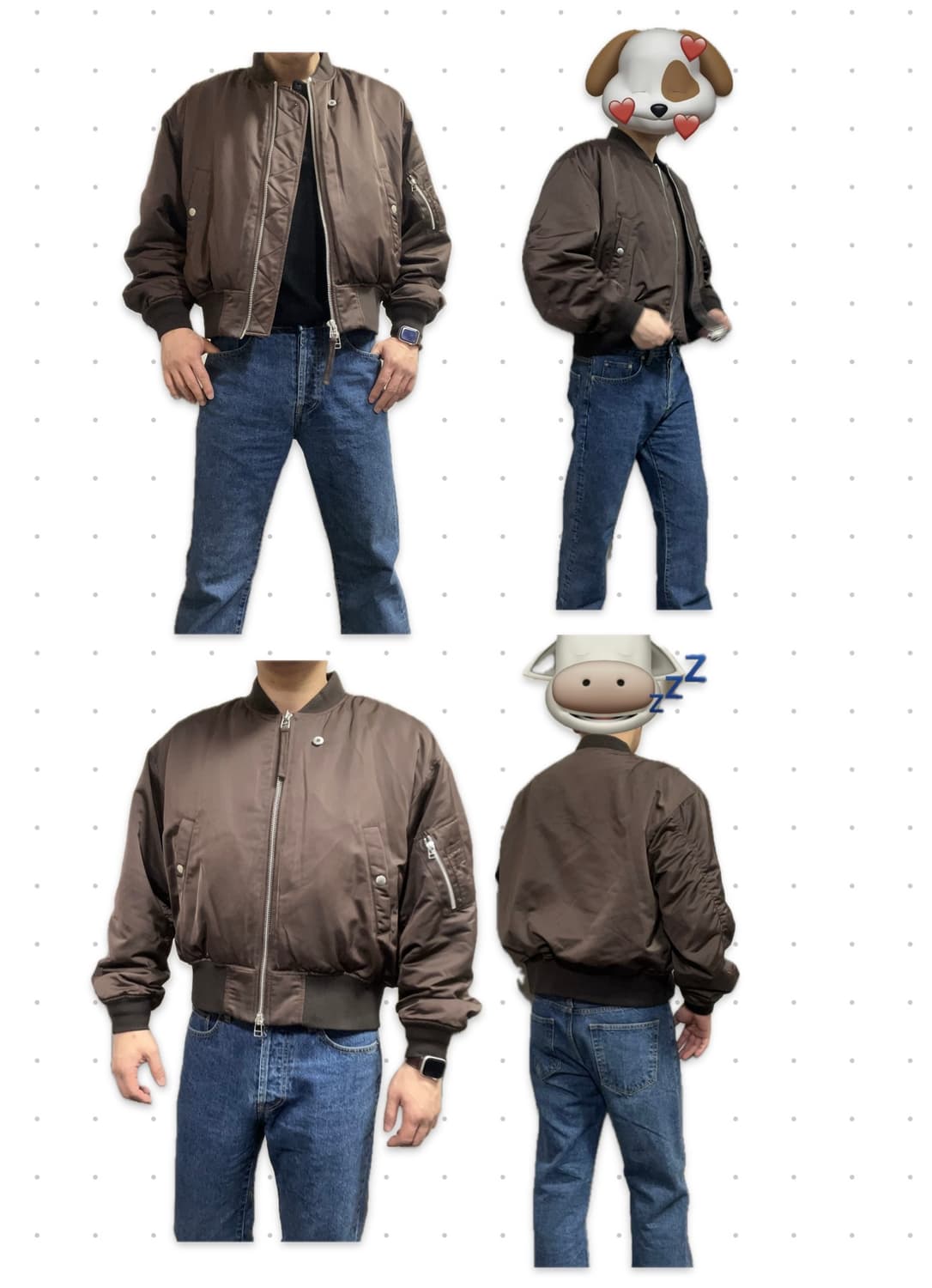 토니웩 MA-1 블루종 자켓 브라운 L(50) 상품이미지5