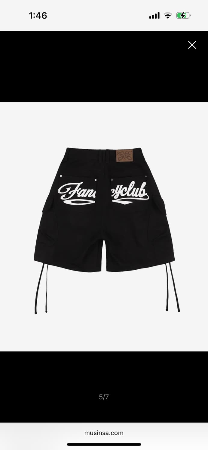 팬시클럽 카고 레터링 버뮤다 팬츠 (BLACK) F25QD889 상품이미지2