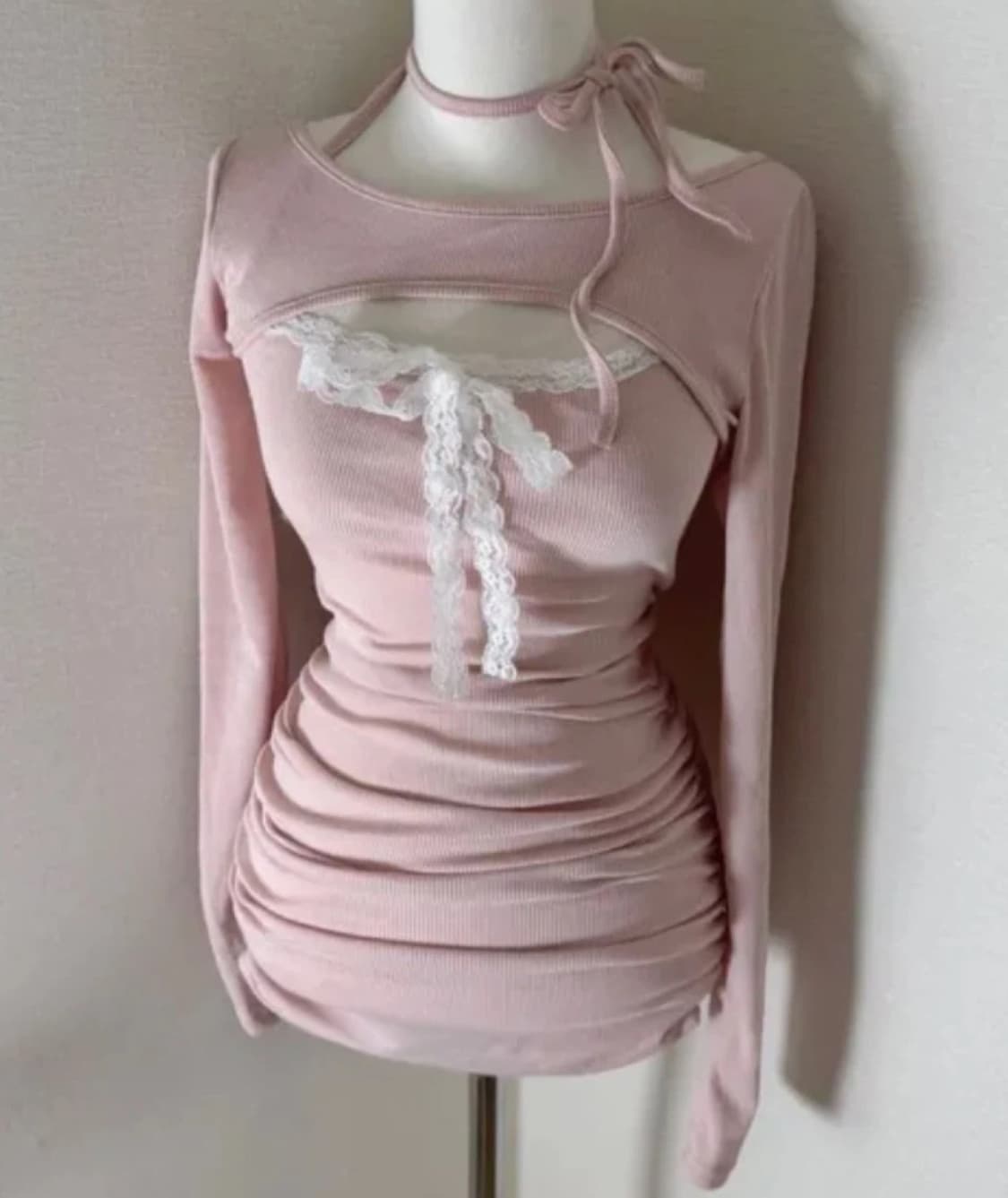 빈티지 레이스 리본 원피스 상품이미지1