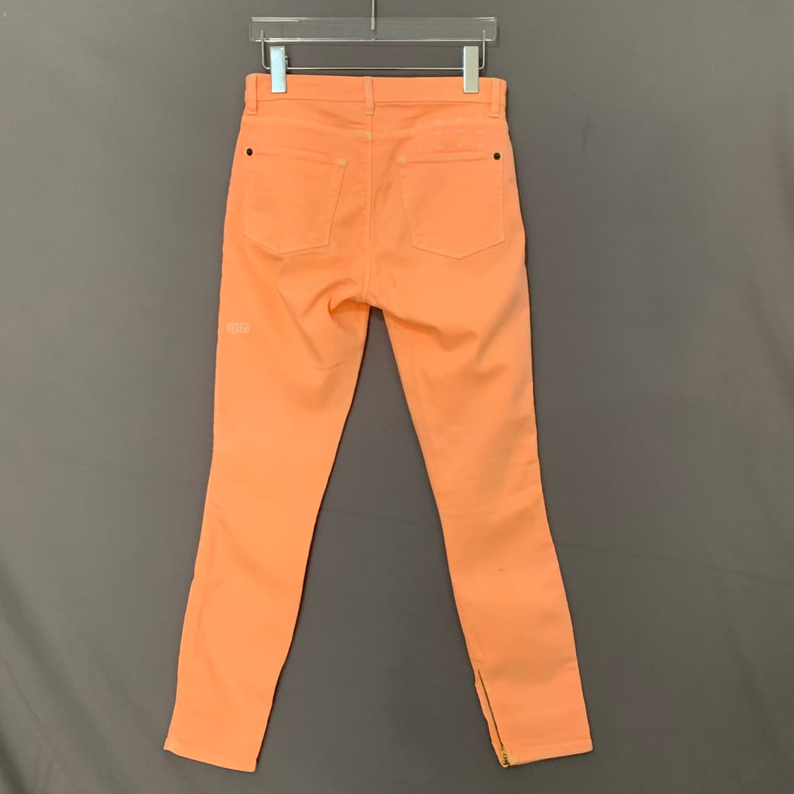 28인치 KSUBI 수비 스프레이 온 지퍼 스판 핑크 데님 청바지 상품이미지2