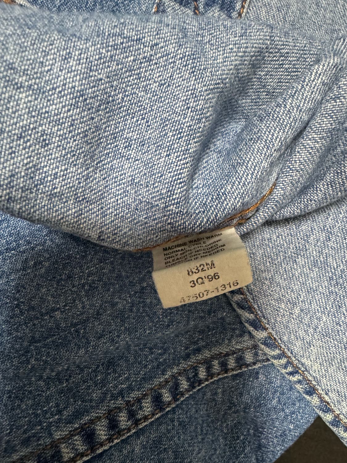 정품 90s 빈티지 리바이스 청남방 데님셔츠 L 상품이미지6