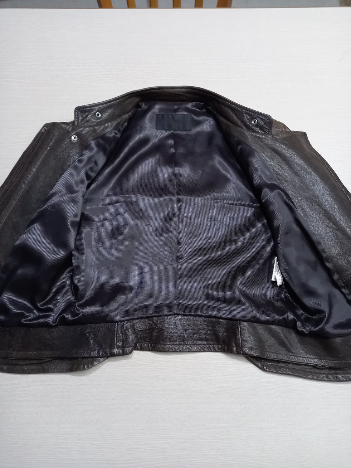 M90 SYSTEM 크롭 바이커 레더자켓 다크브라운 M-989 상품이미지7