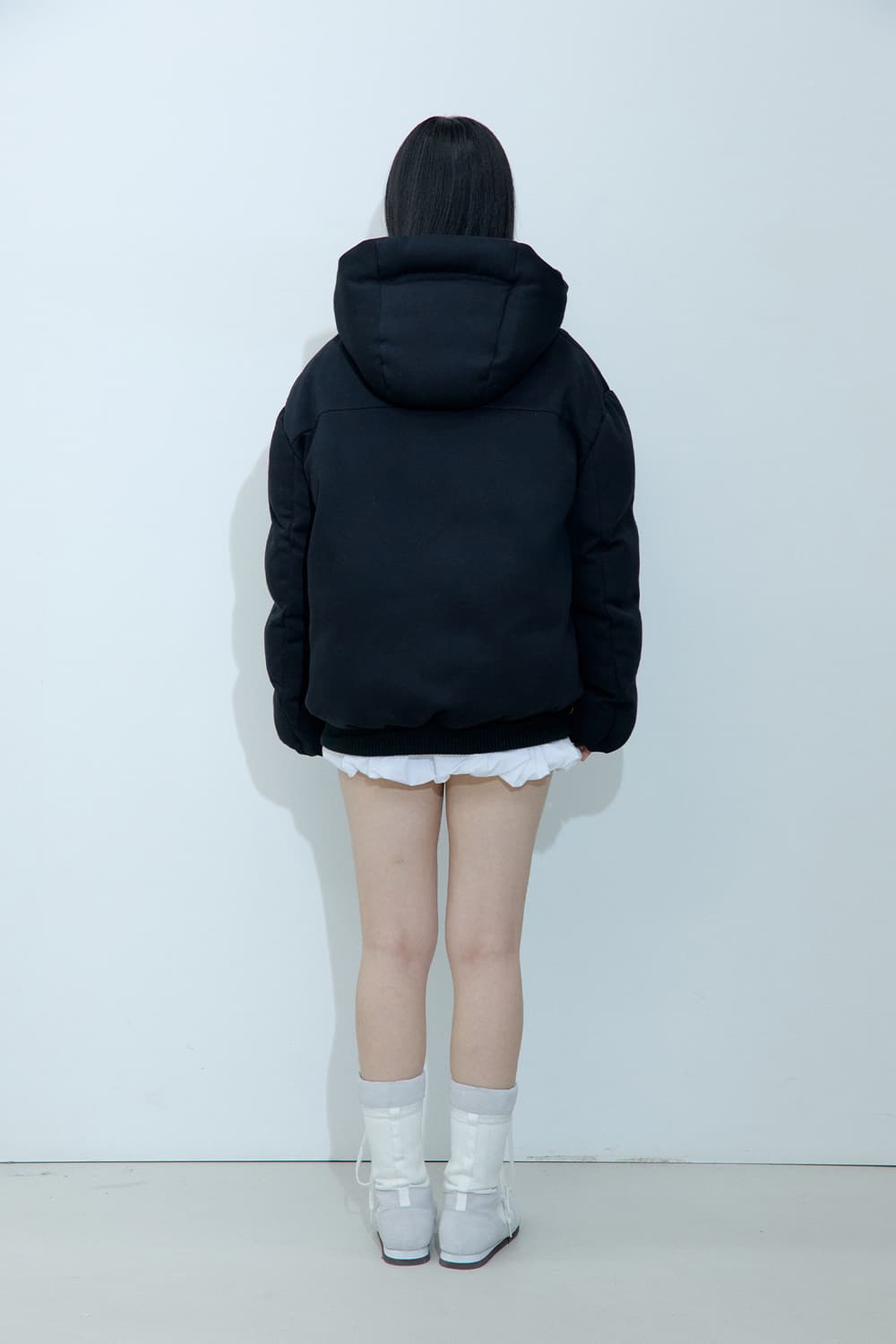 러프넥 후디 푸퍼 다운 패딩 점퍼 상품이미지3