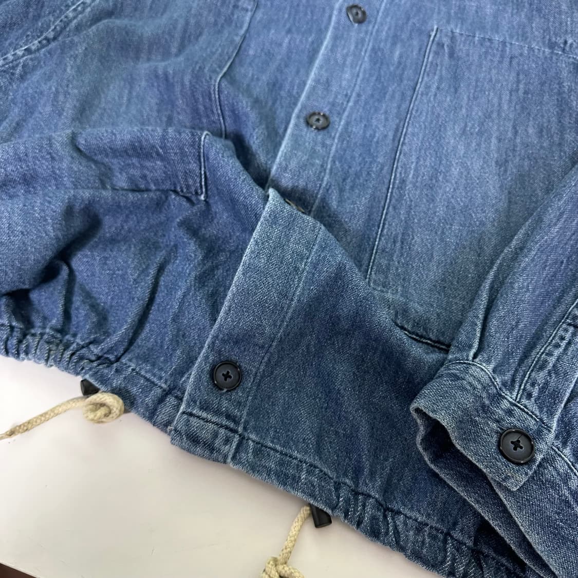 OS 파머스마켓 루즈오버핏 빈티지워시드 데님 워크셔츠자켓 상품이미지4