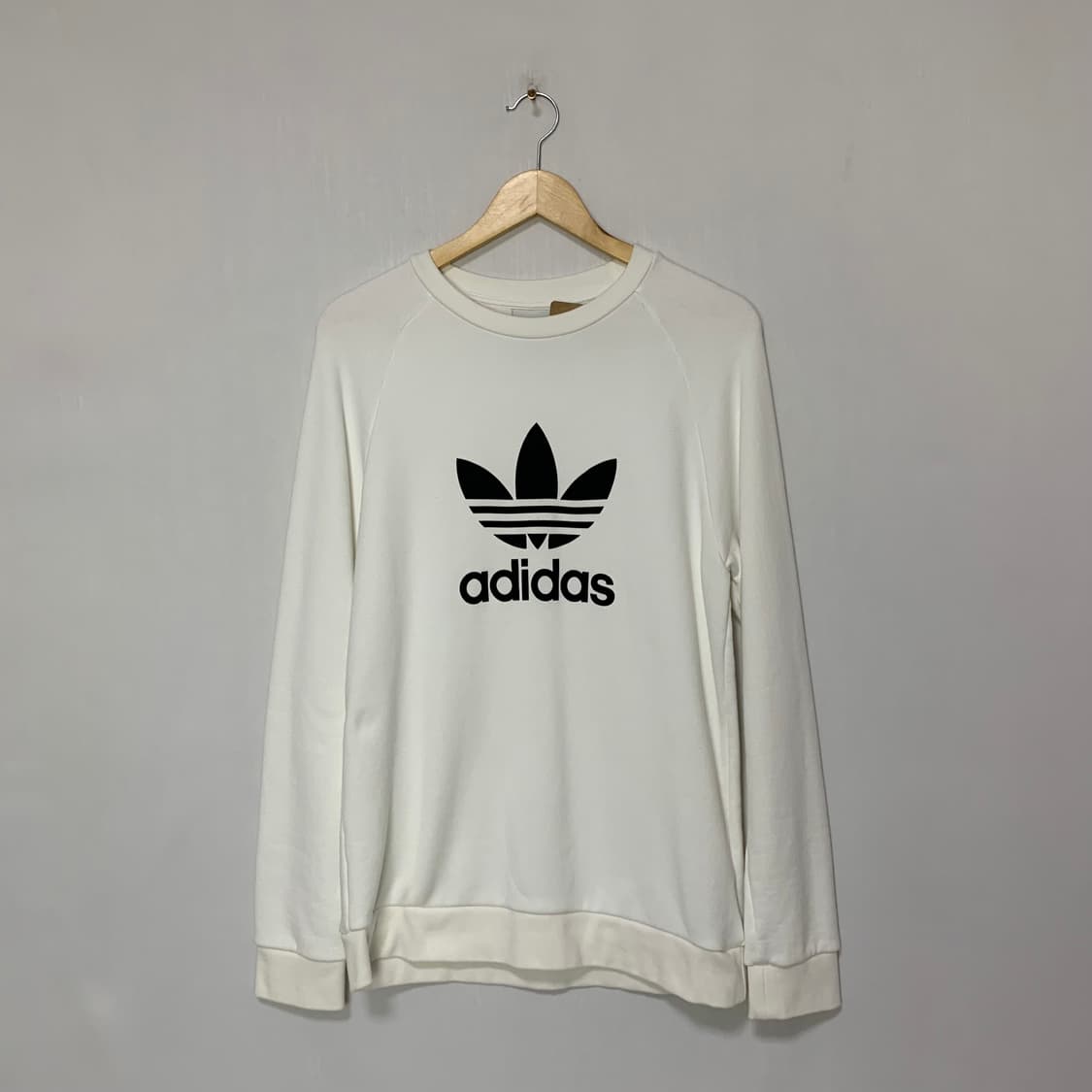 아디다스 트레포일 로고 프린팅 맨투맨 빈티지 아이보리 상품이미지1