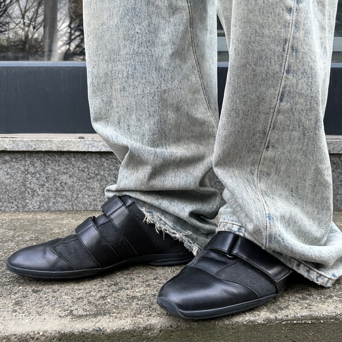 00s 풀박스 블랙 구찌 벨크로 스트랩 스포츠 스니커 상품이미지8