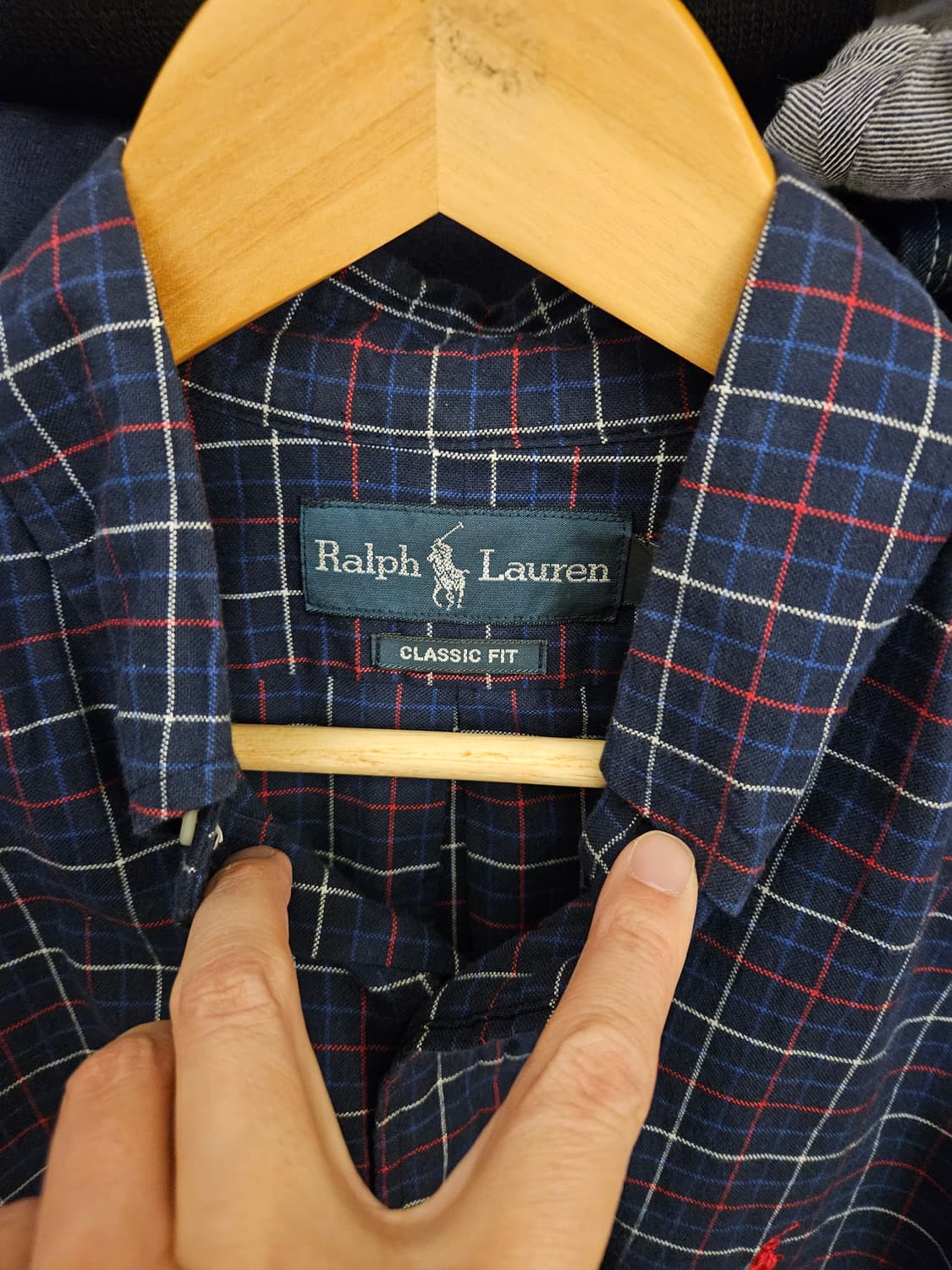 랄프로렌 클래식핏 남방 체크 S 상품이미지3