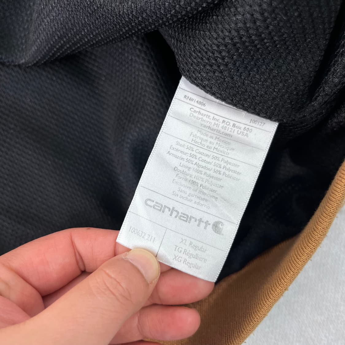 110 칼하트 써멀 베이지 후드집업 상품이미지6
