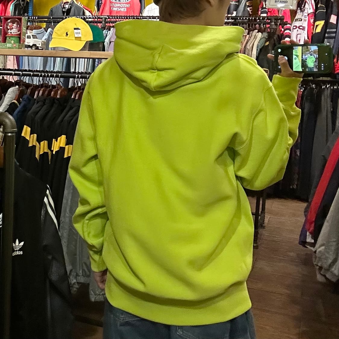 [HI] 챔피온 위버스위드 후드티 라임 상품이미지5