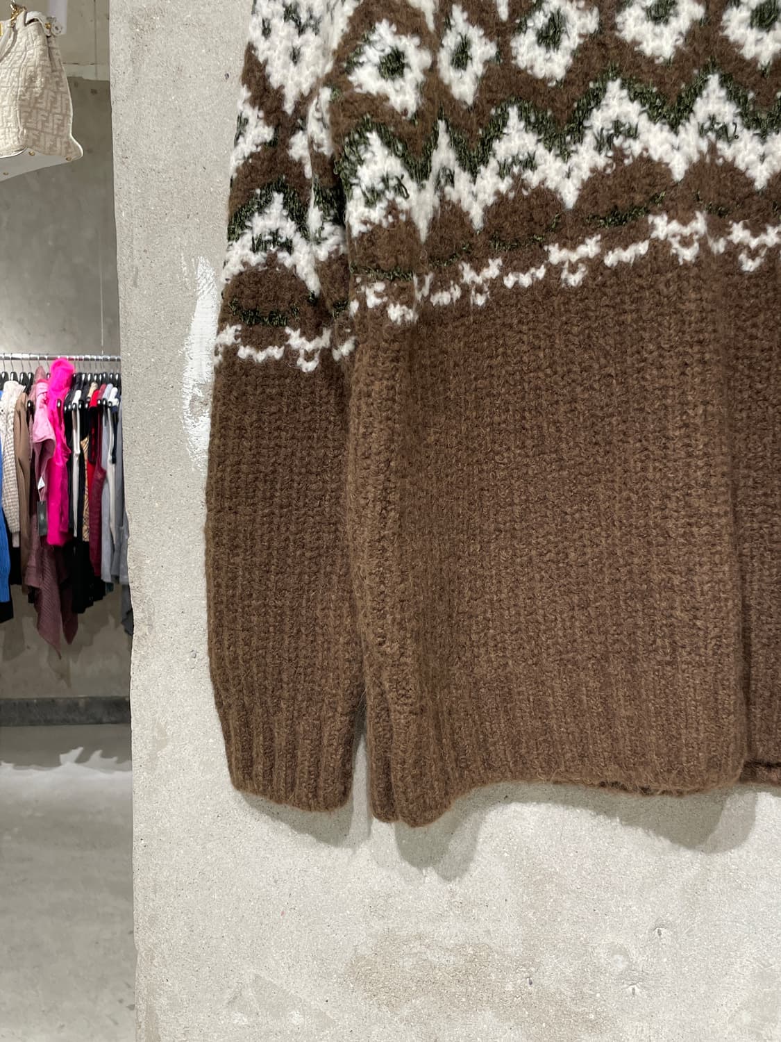 타임 옴므 22F/W 브라운 노르딕 알파카 울 스웨터 상품이미지4