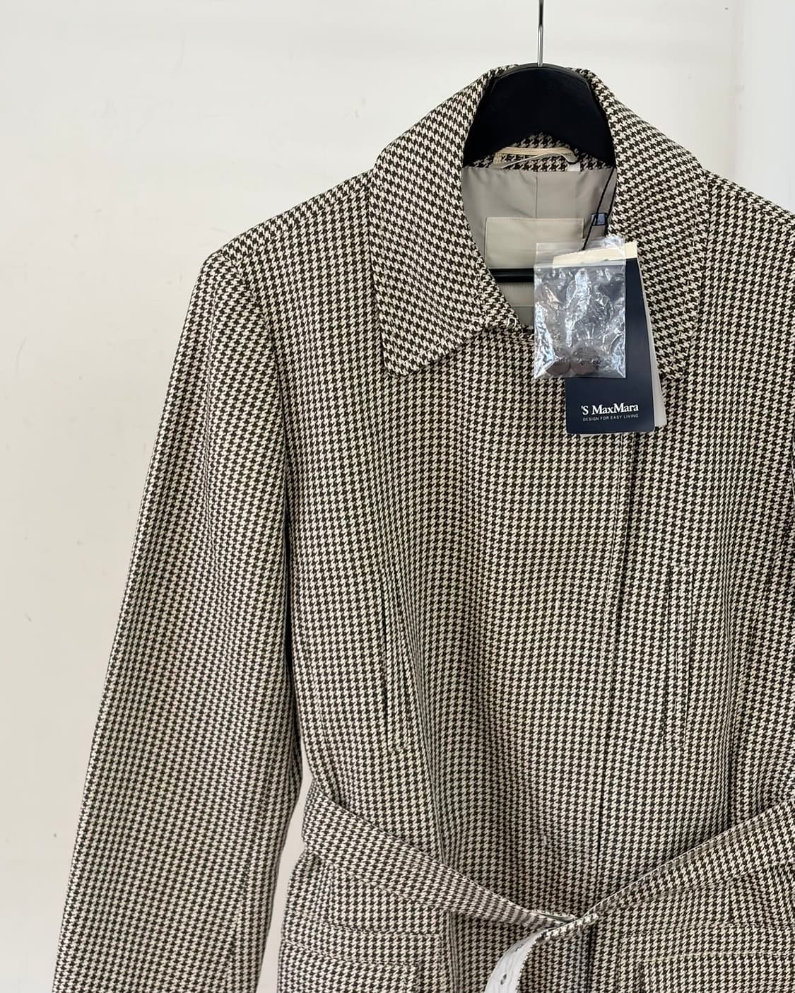 에스막스마라 하운드체크 벨티드 린넨 혼방 코트  상품이미지2