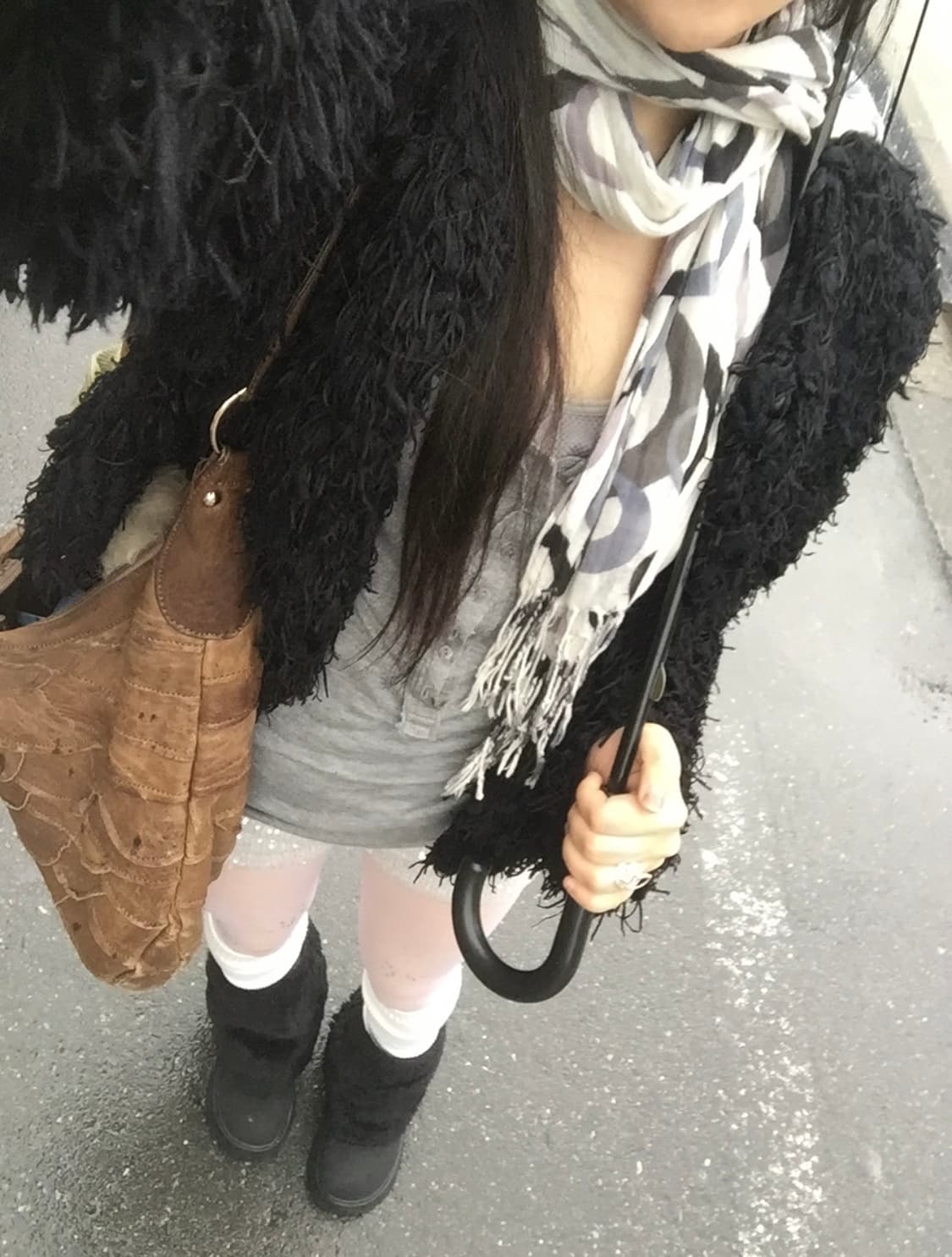 블랙 퍼자켓 상품이미지1