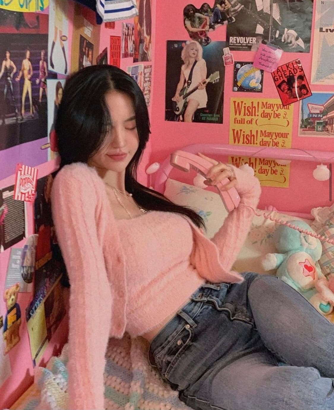 페일제이드 퍼지 퍼 가디건 핑크 상품이미지1