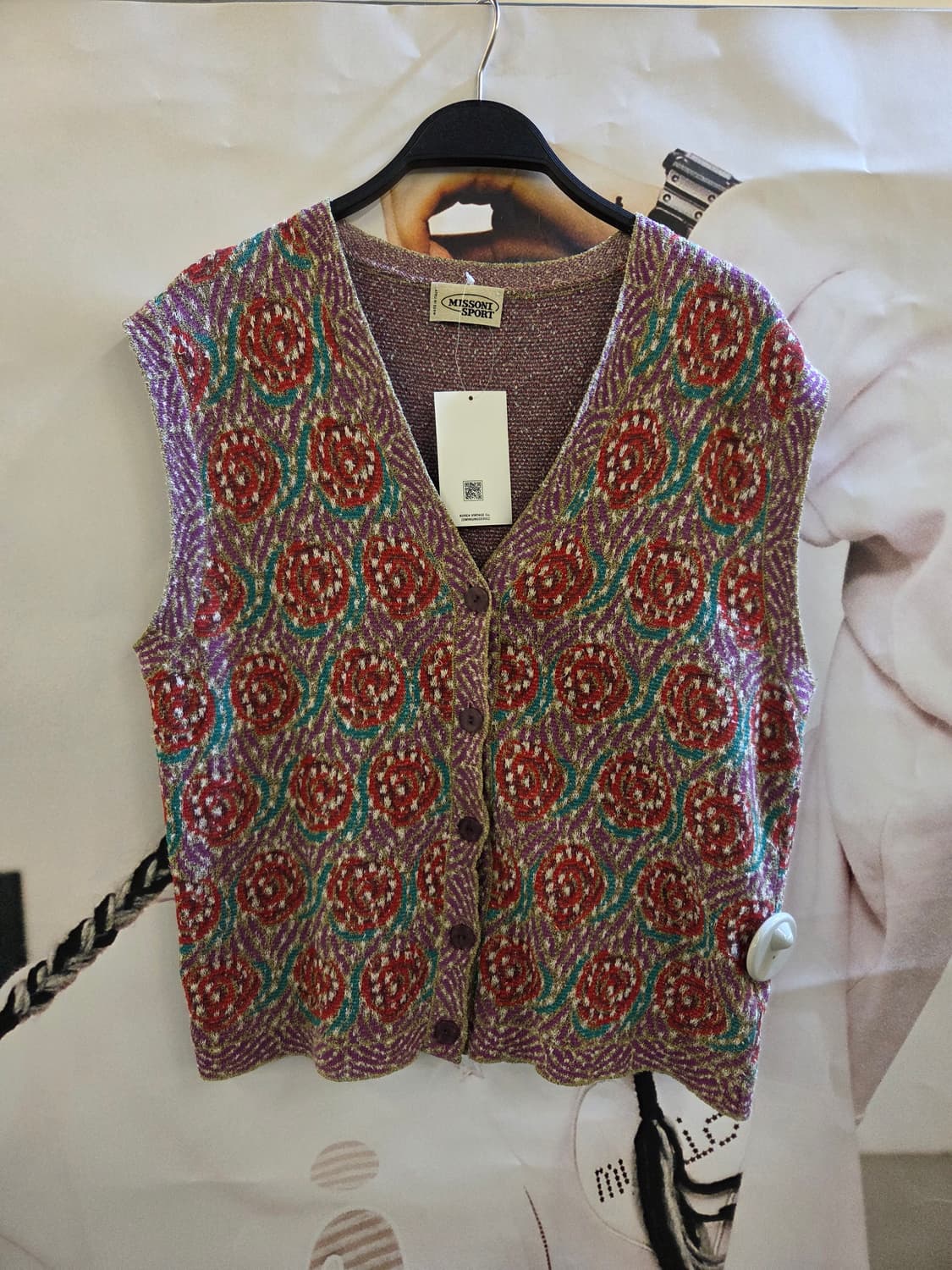 MISSONI 미쏘니 로즈 니트조끼💯 상품이미지1