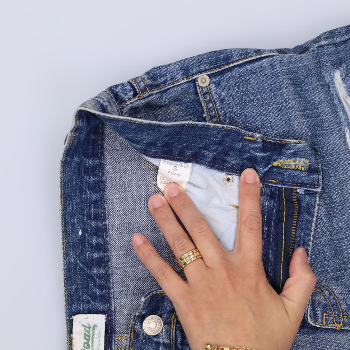 S 빈티지 데님 반바지 0424H1 상품이미지5