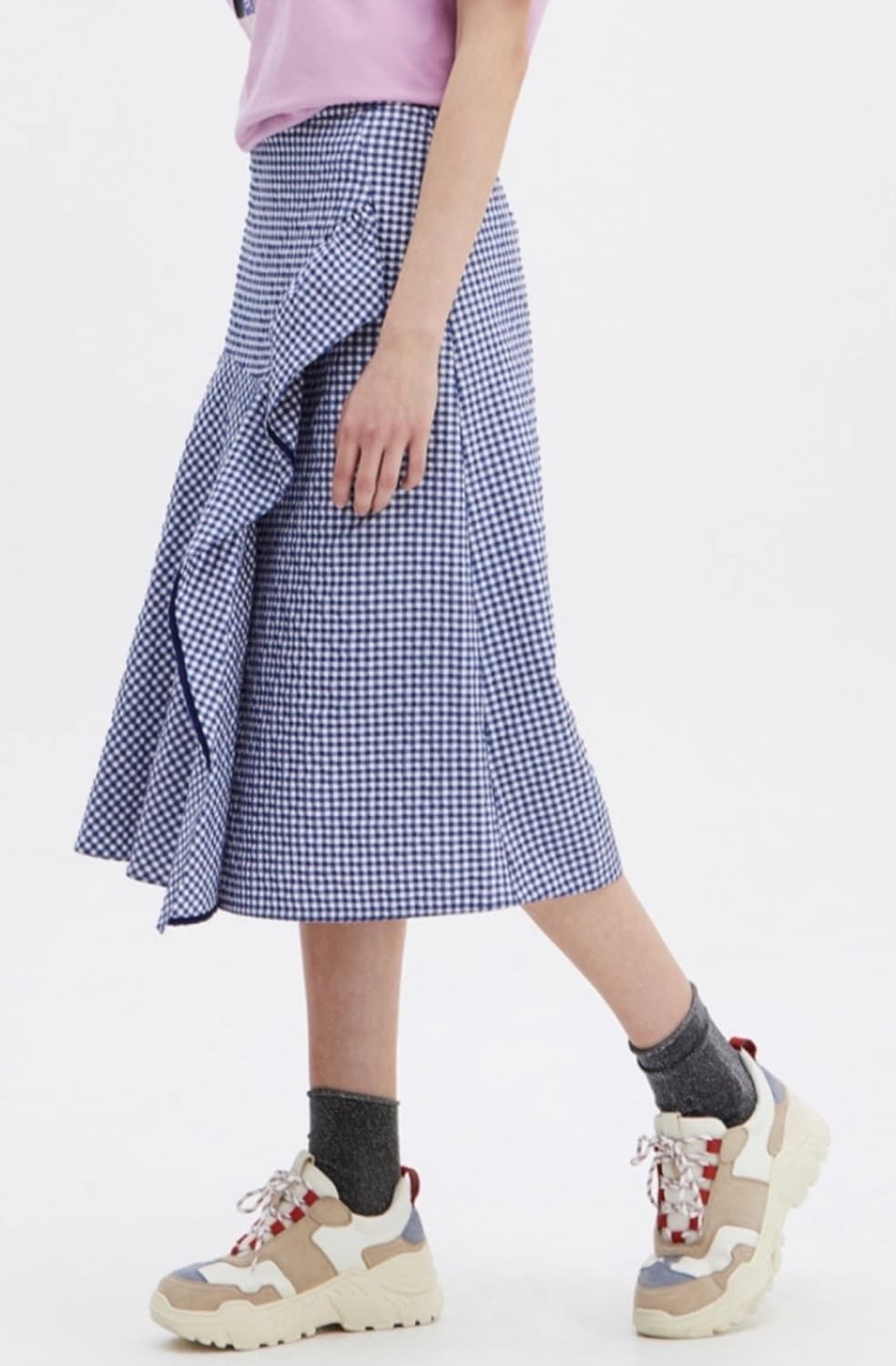 한섬 sjsj 시어서커 랩 스커트 상품이미지2