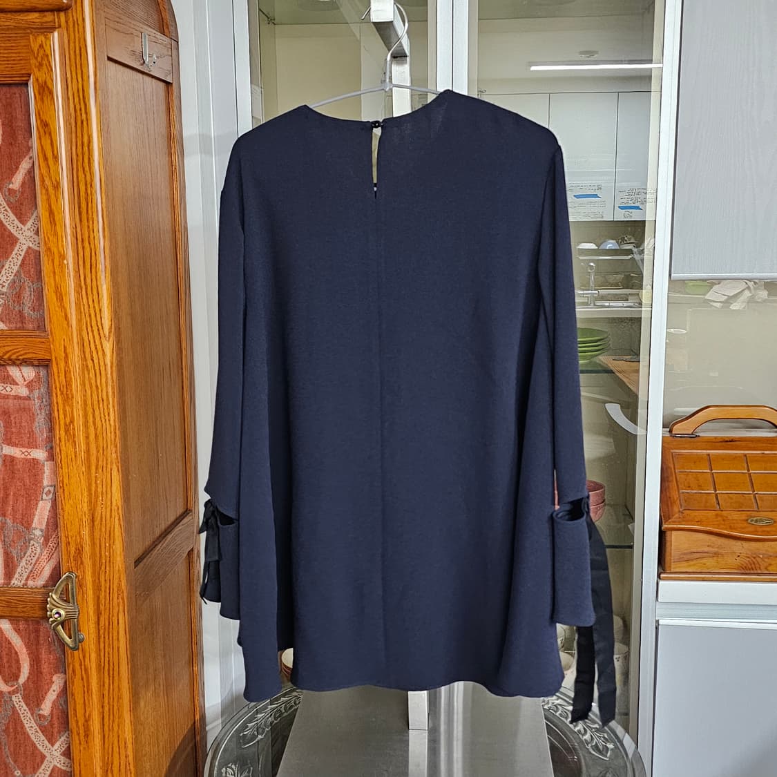 55)[레니본] 정품다크네이비블라우스 상품이미지3