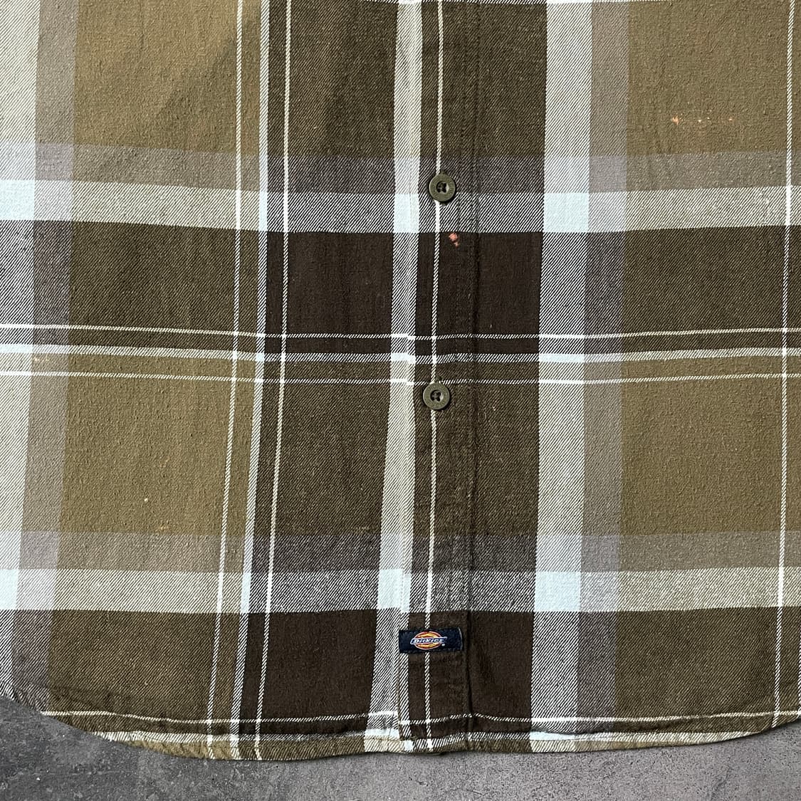 DICKIES 디키즈 빈티지 브라운 포켓 체크 셔츠 A00799 상품이미지4