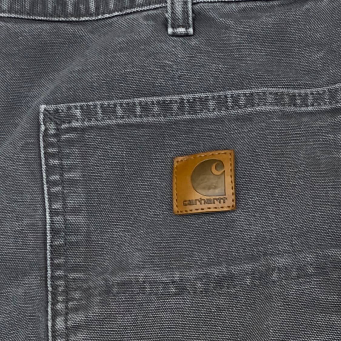 00s USA 빈티지 칼하트 샌드스톤 싱글니 2중안감 워크팬츠 상품이미지9