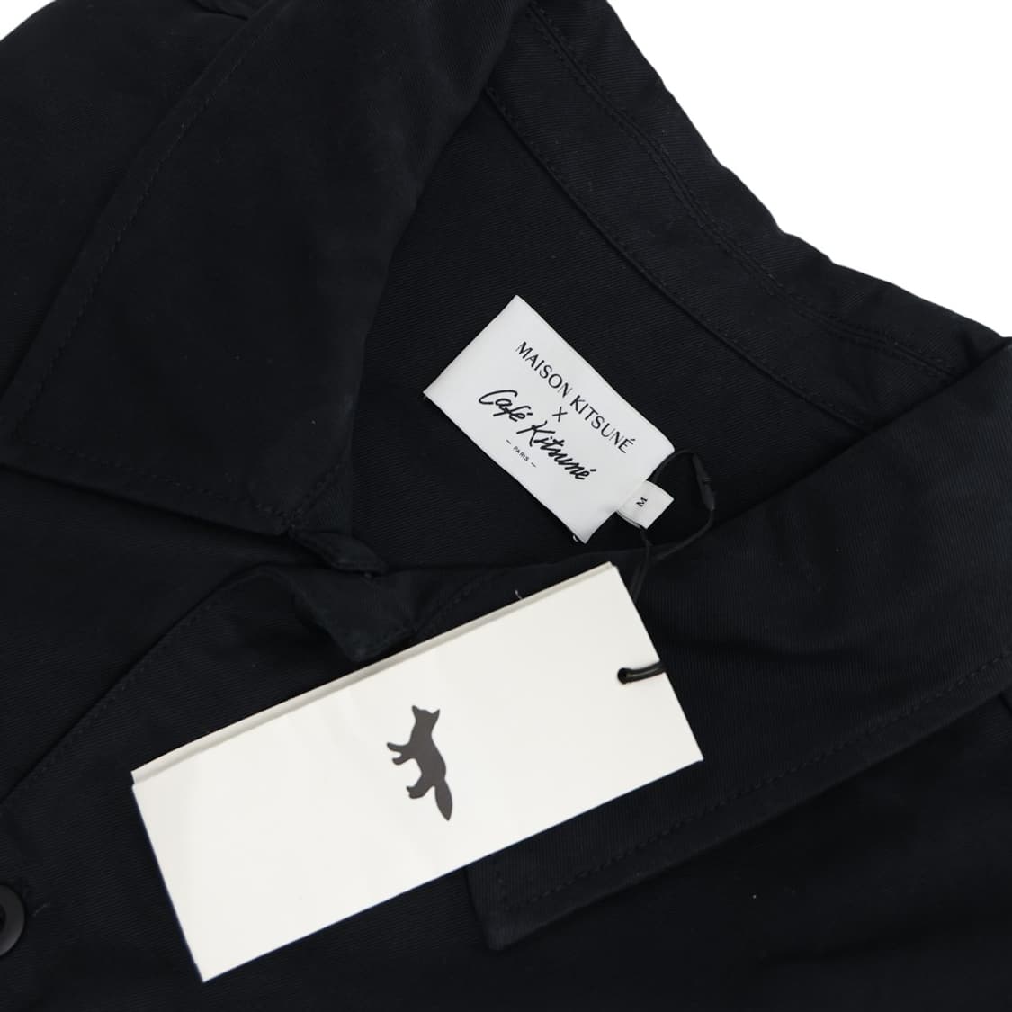 메종 키츠네 카페 워크웨어 롱 셔츠 블랙 상품이미지2