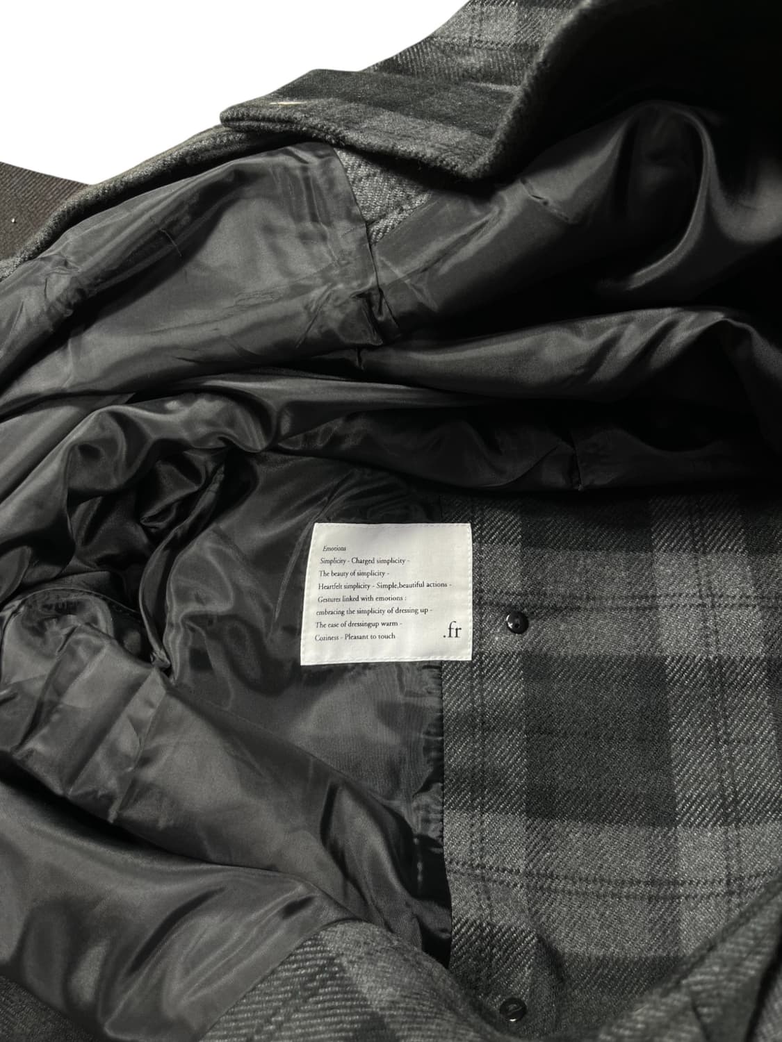 Vintage 체크패턴 하이넥 코트  상품이미지5