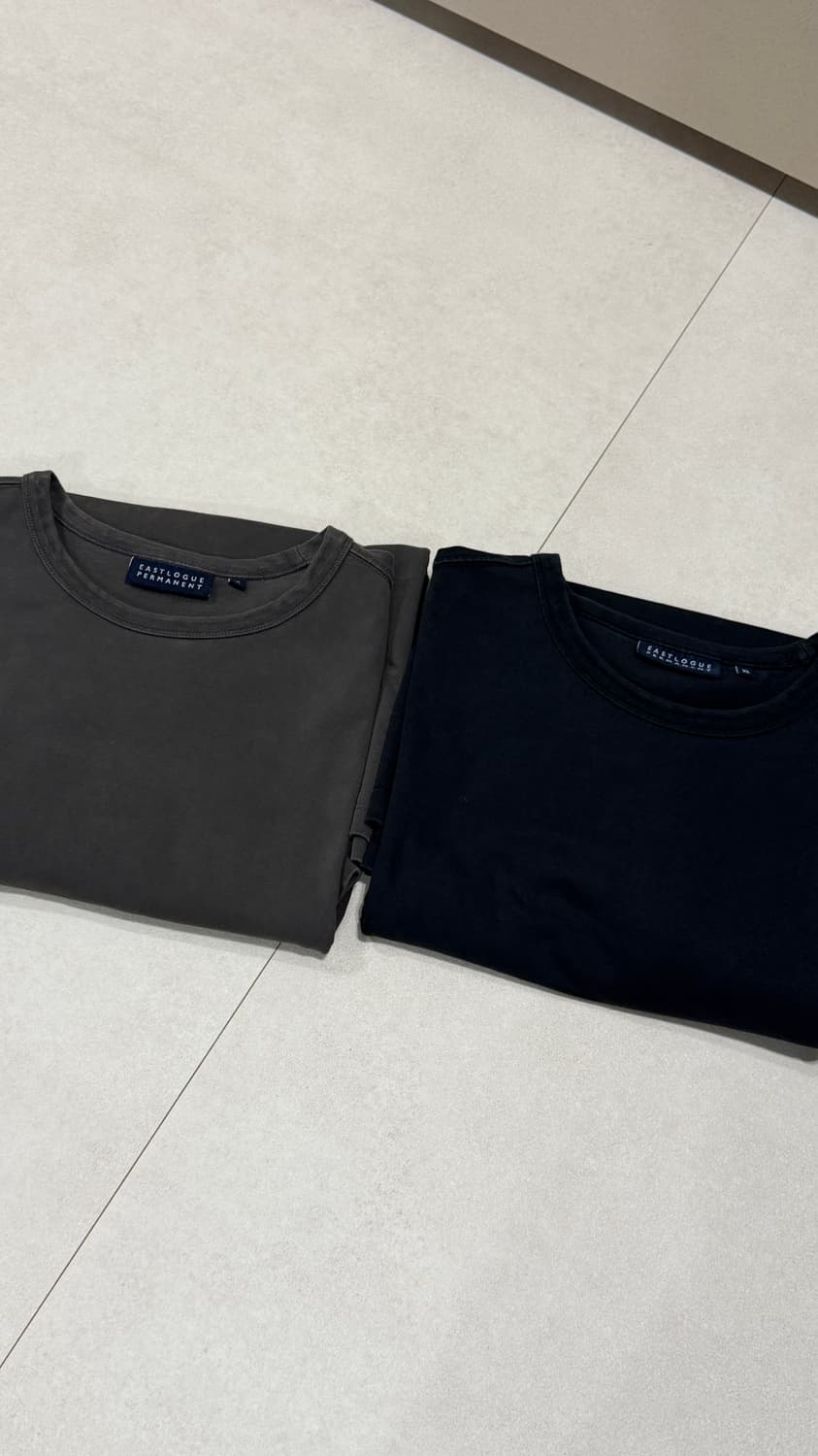 이스트로그 퍼머넌트 반팔티 블랙/차콜 일괄 XL 상품이미지1
