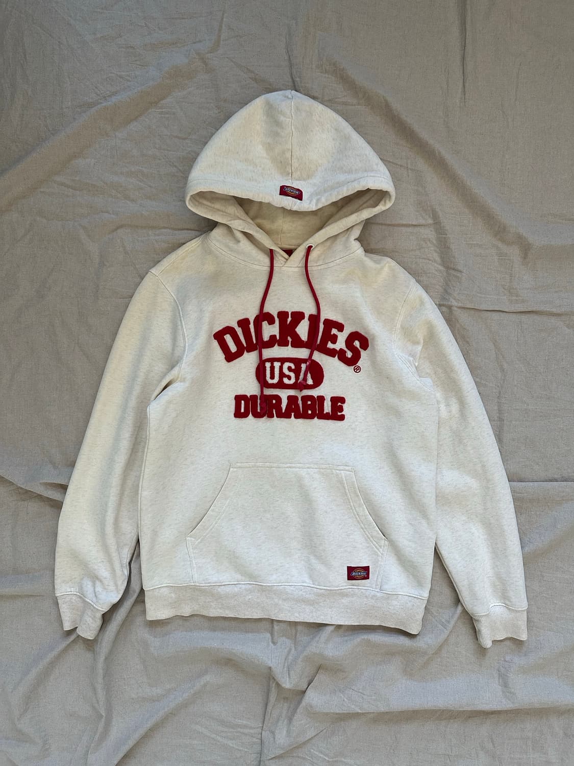 디키즈 오트밀 레드 자수로고 후드티 상품이미지5