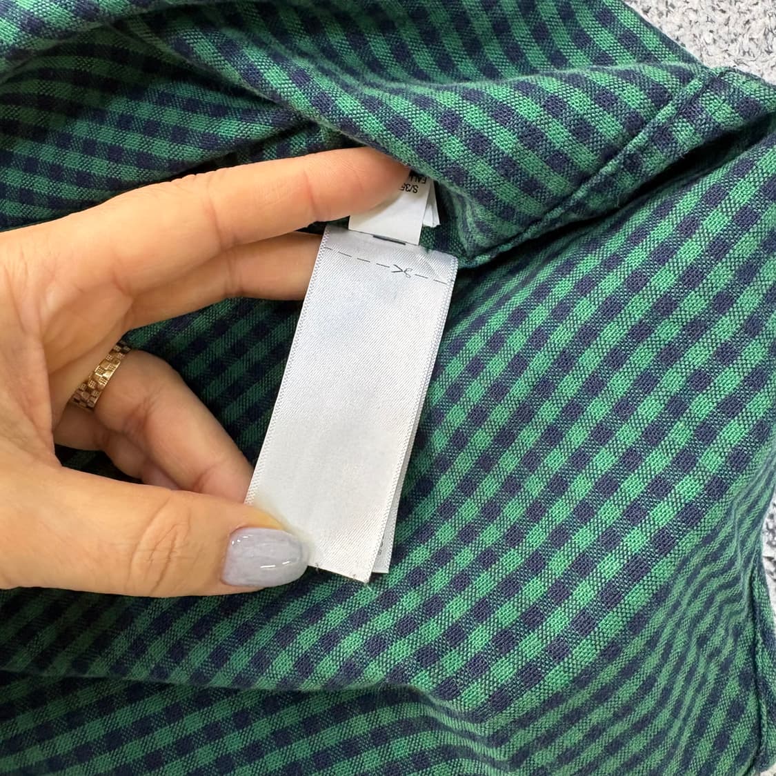 L 갭 체크 긴팔 셔츠 남방 0305J 상품이미지4